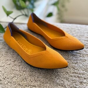 ROTHY'S The Point SAFFRON WOMEN‎ 6 KNIT FLATS WASHABLE COMFORT RETIRED